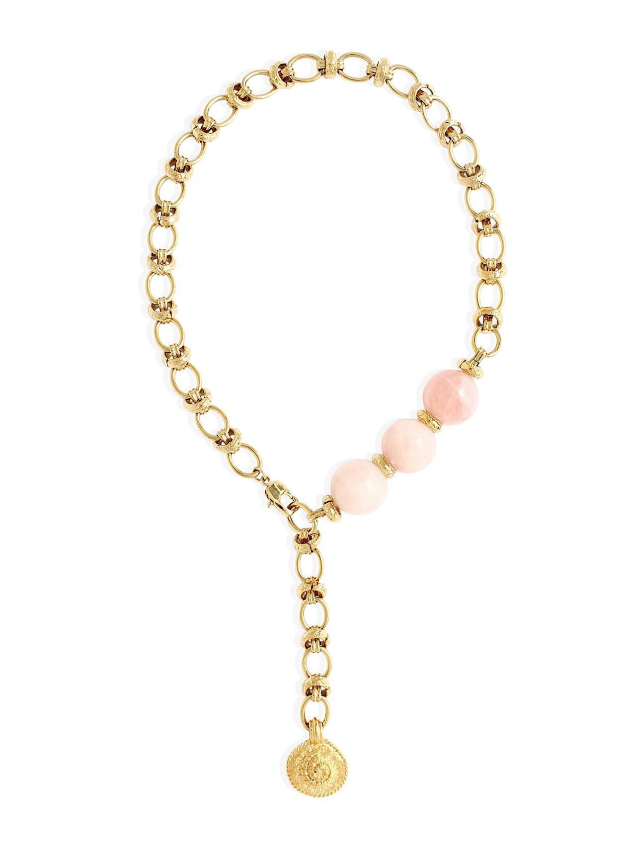 Gold with rose quartz Octavia necklace Necklaces By Alona    - Collagerie