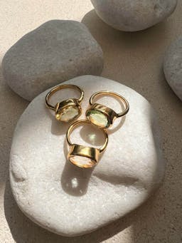 Champagne Oval chunky ring Rings Shyla Jewellery    - Collagerie