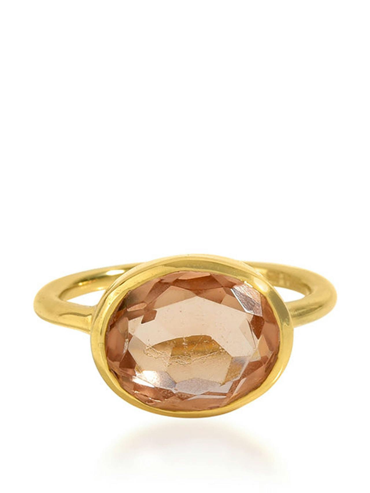 Champagne Oval chunky ring Rings Shyla Jewellery    - Collagerie