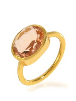 Champagne Oval chunky ring Rings Shyla Jewellery    - Collagerie