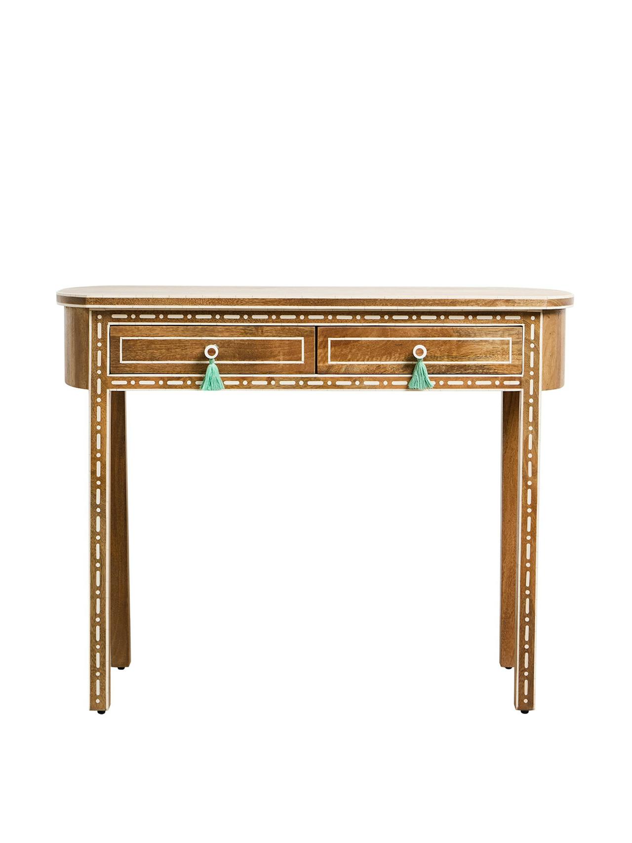 Riya mango wood inlay dressing table