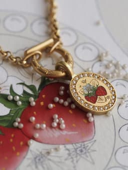 Strawberries and cream pendant Pendant Cece Jewellery    - Collagerie