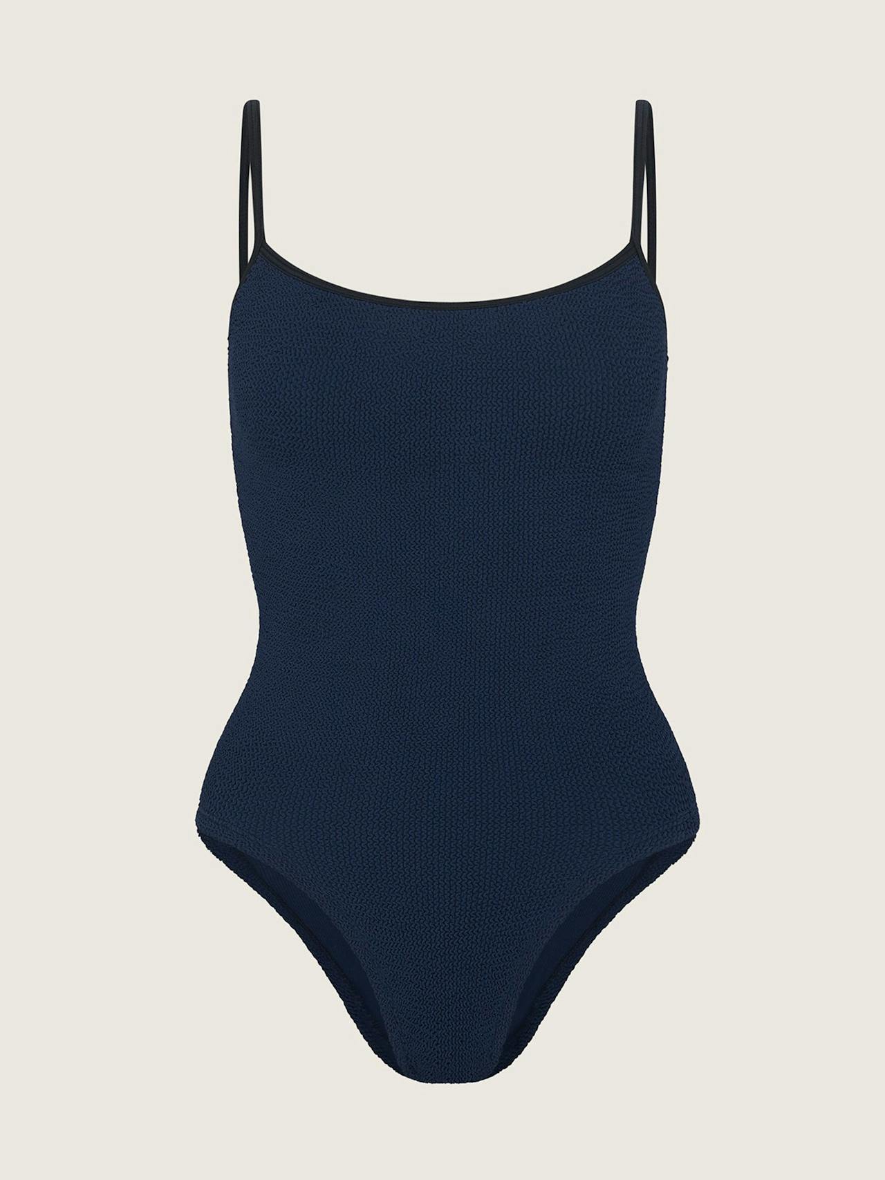 Navy and black contrast Pamela swimsuit