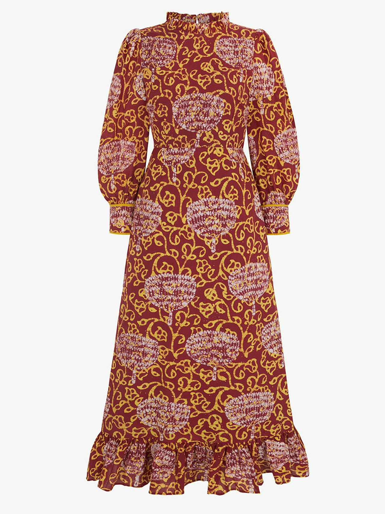 Earthen jungle Petworth dress dre Pink City Prints    - Collagerie