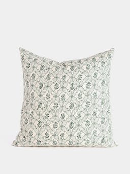 Lattice flower scatter cushion in green Cushion Hadeda    - Collagerie