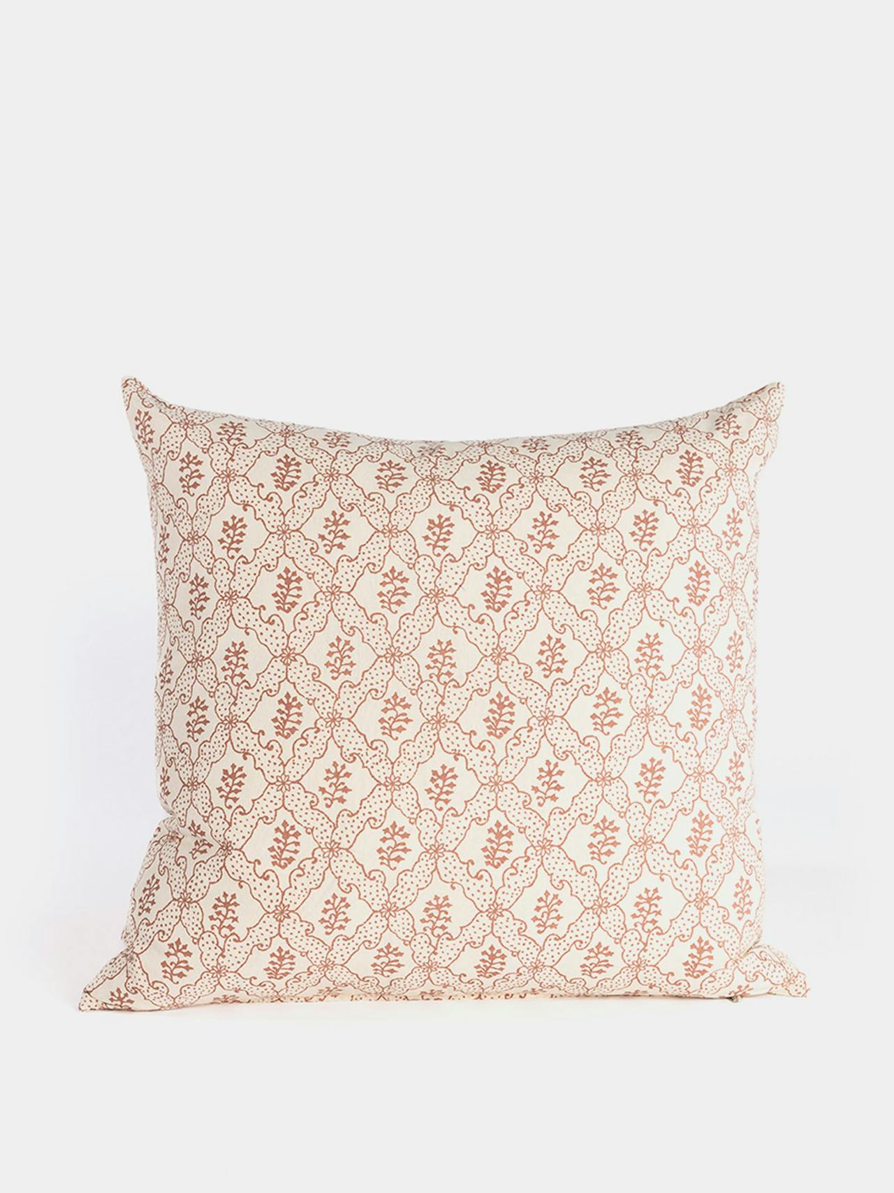 Lattice flower scatter cushion in pink