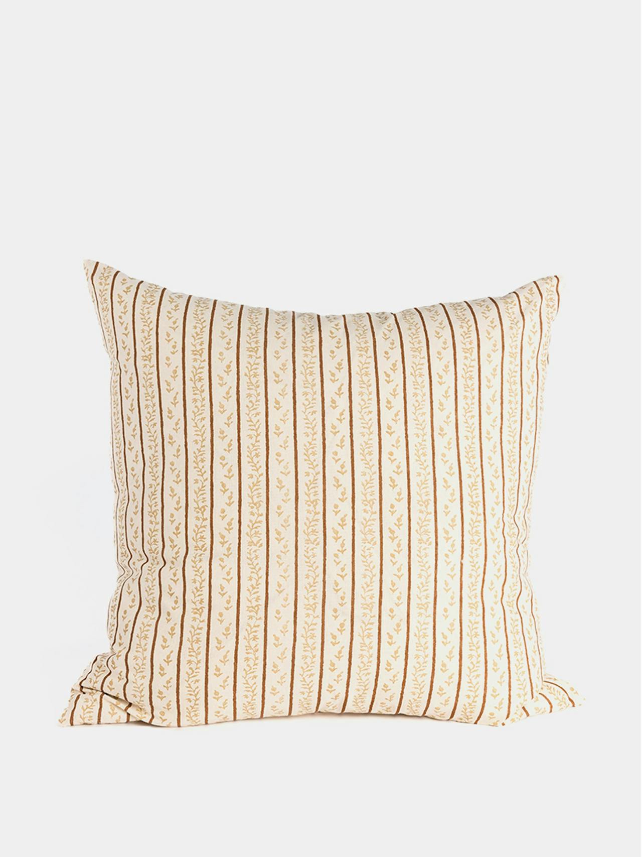 Juniper stripe scatter cushion in brown