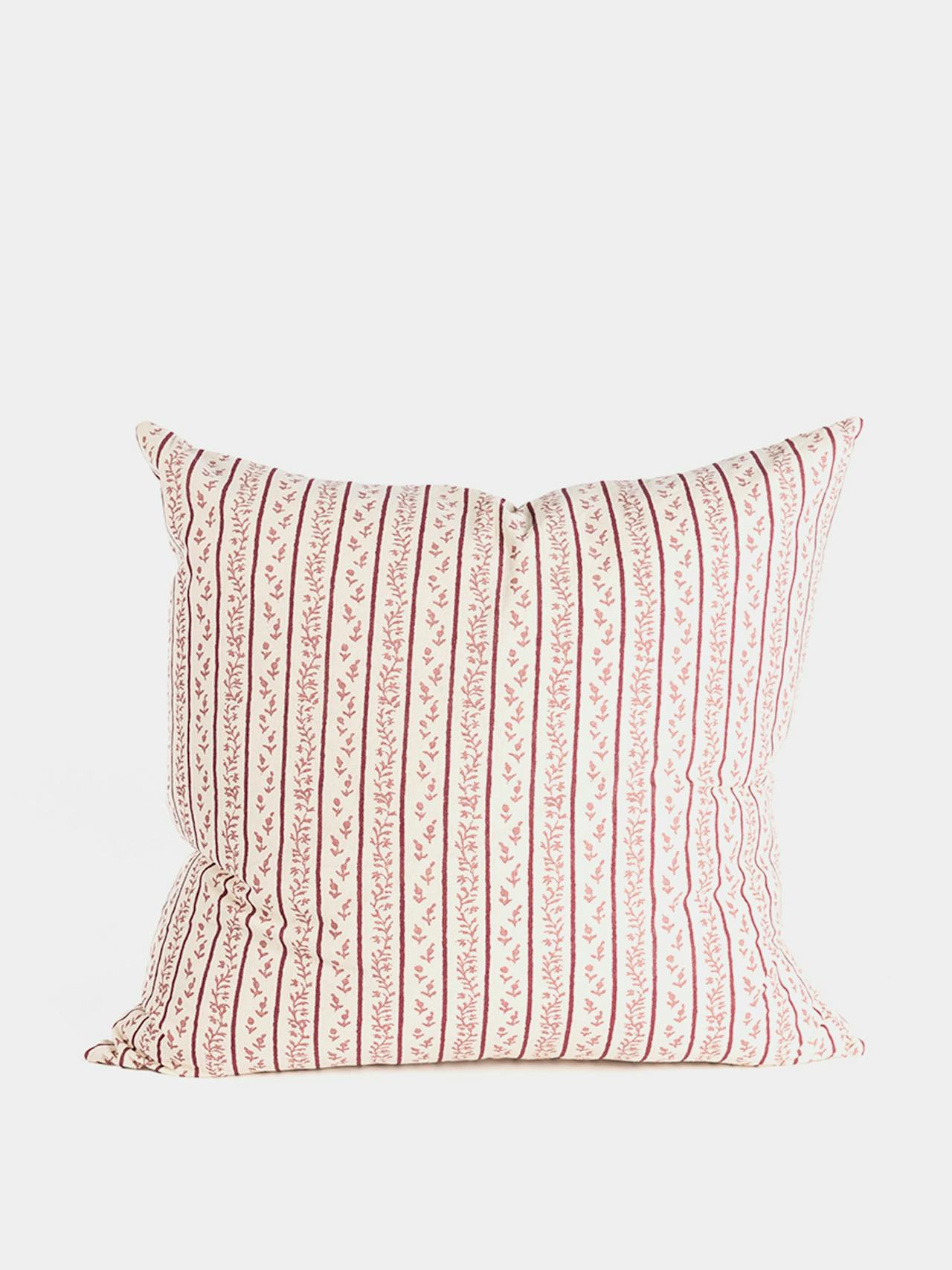 Juniper stripe scatter cushion in berry