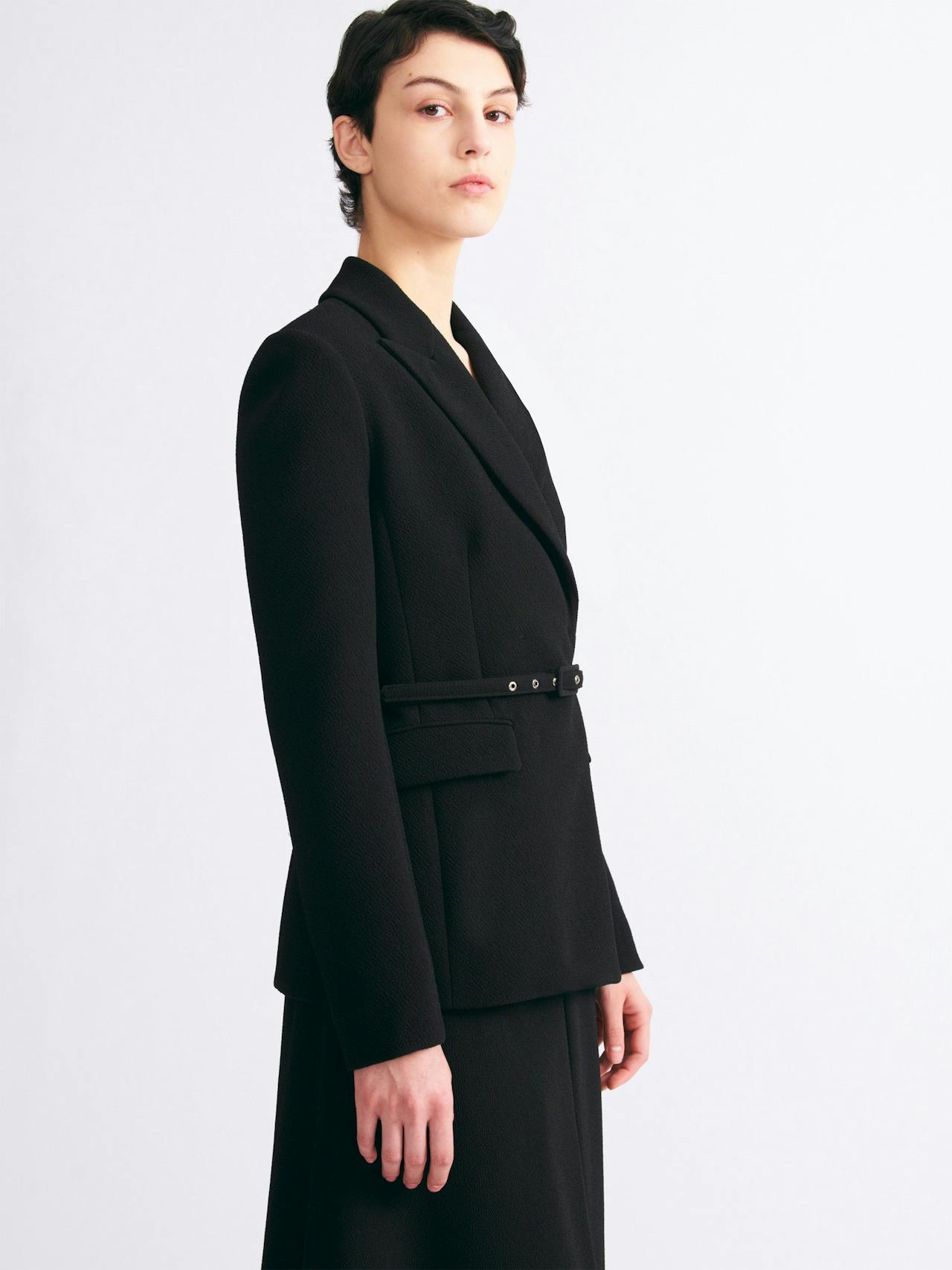 Danya jacket in black double crepe Jacket Emilia Wickstead    - Collagerie