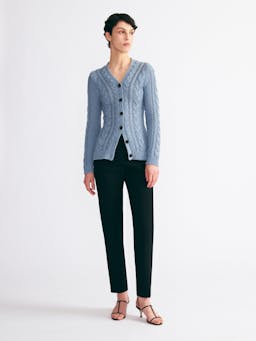 Elmer knit cardigan in smoke blue Knitwear Emilia Wickstead    - Collagerie