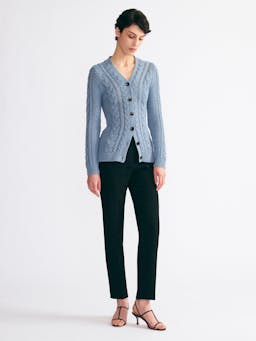 Elmer knit cardigan in smoke blue Knitwear Emilia Wickstead    - Collagerie