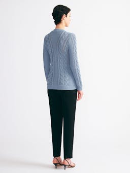 Elmer knit cardigan in smoke blue Knitwear Emilia Wickstead    - Collagerie