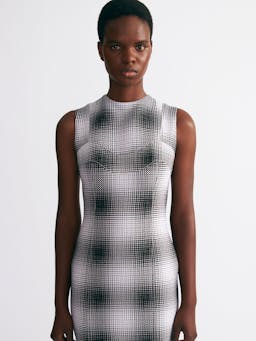 Celene dress in black and white checked cloque Dresses Emilia Wickstead    - Collagerie