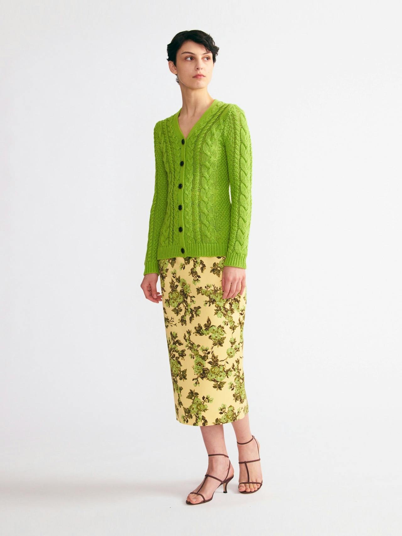 Elmer knit cardigan in green Knitwear Emilia Wickstead    - Collagerie