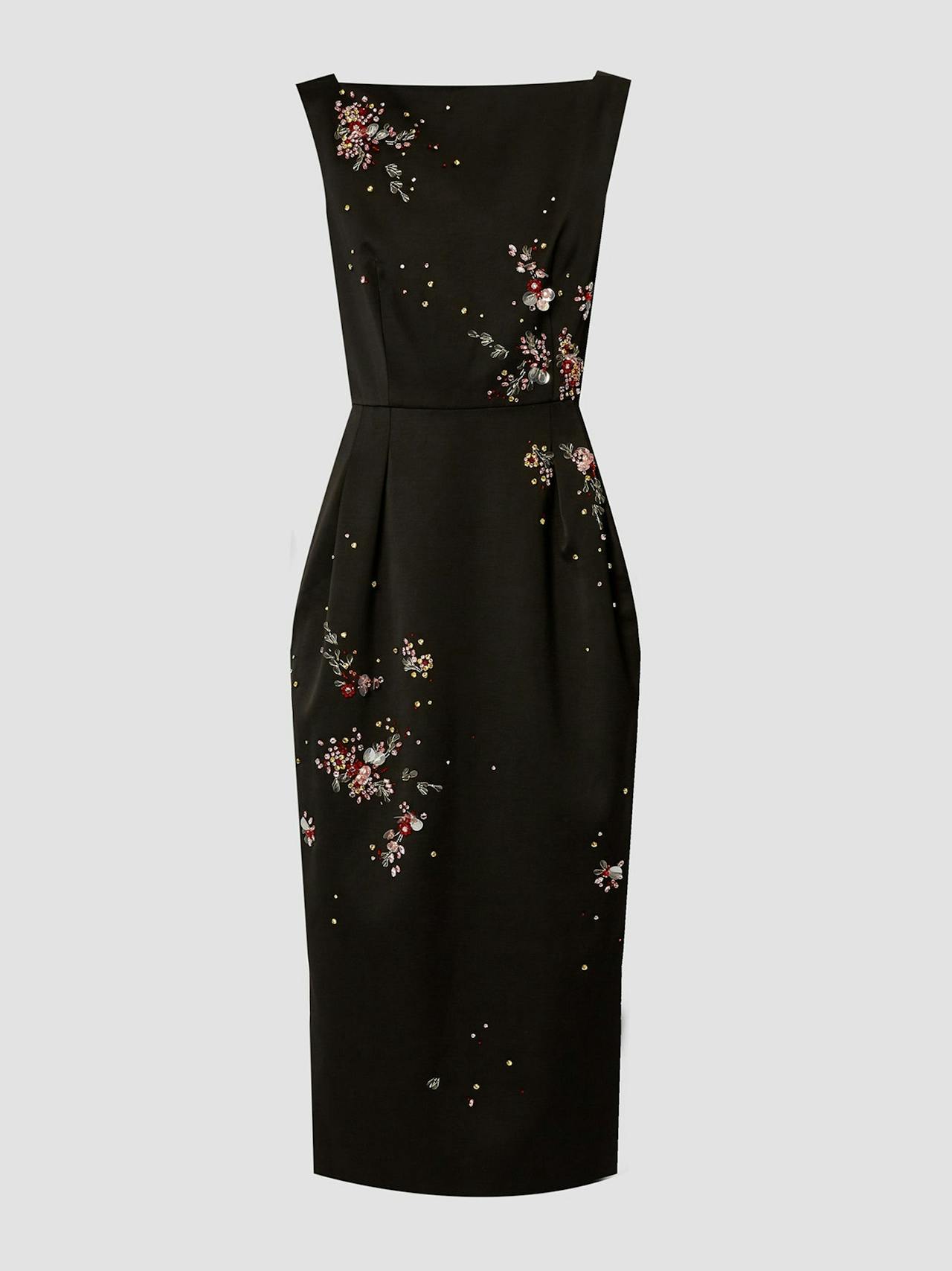 Black sleeveless midi pencil dress PF24_F1D12_BEDSX Erdem    - Collagerie