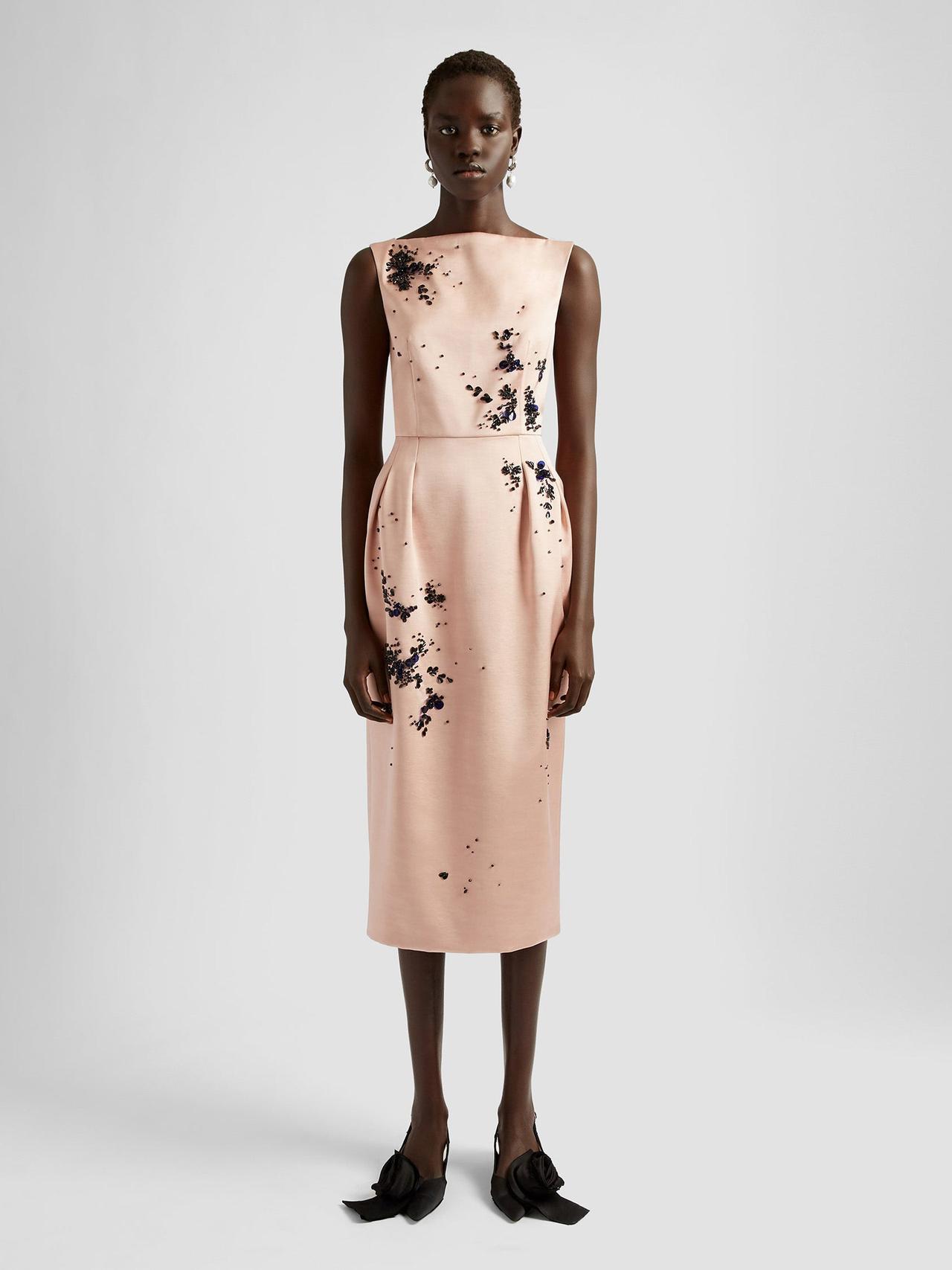 Pink sleeveless midi pencil dress PF24_F1D12_PIEDS Erdem    - Collagerie