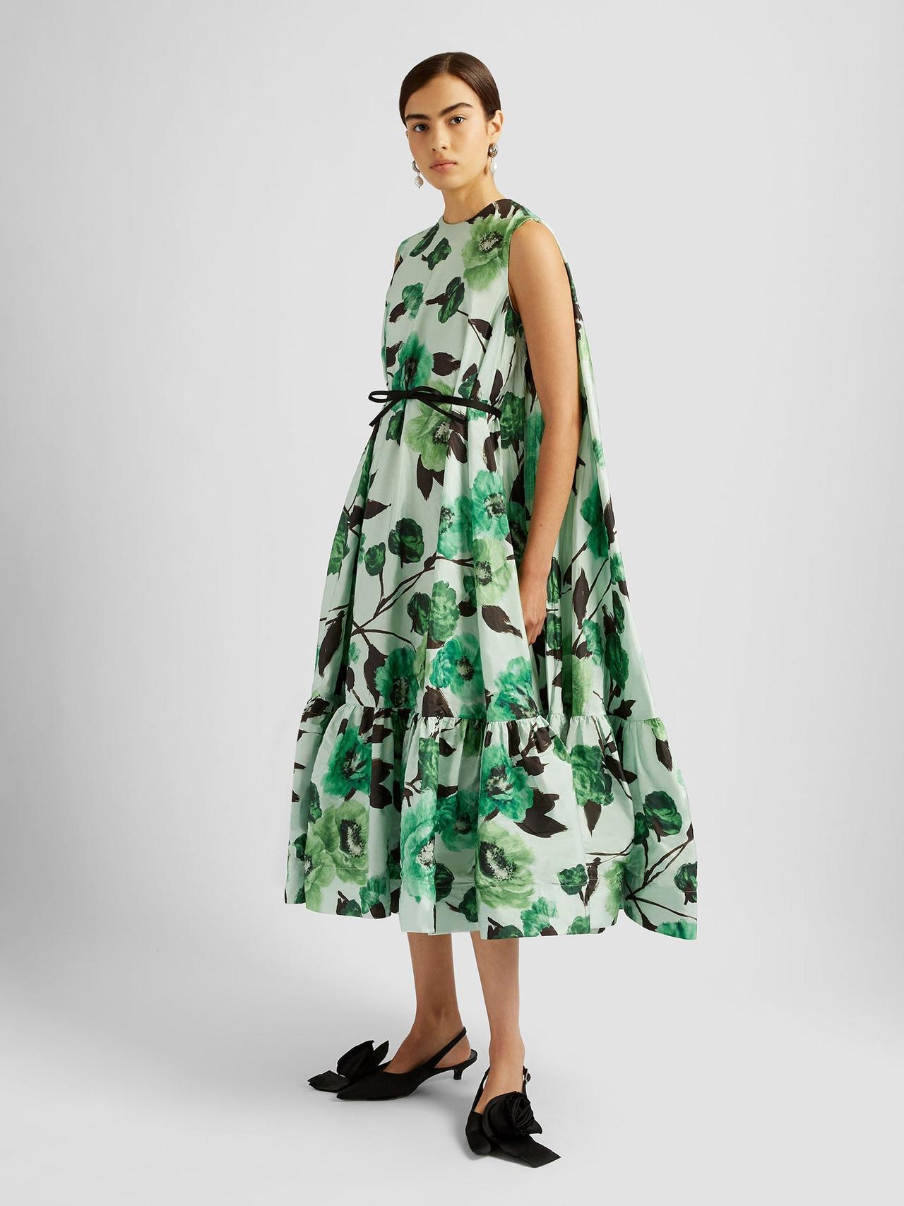 Sleeveless dress with cape detail PF24_F1D2_GVTT Erdem    - Collagerie