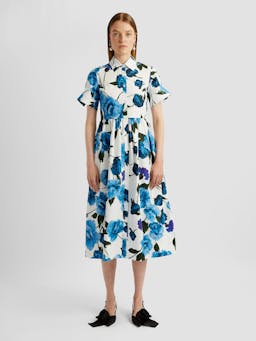 Flared cuff fit and flare shirt dress PF24_F1D921_WBVHCPX Erdem    - Collagerie