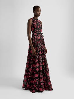 Sleeveless gown with gathered skirt PF24_F1G5_BTFC Erdem    - Collagerie