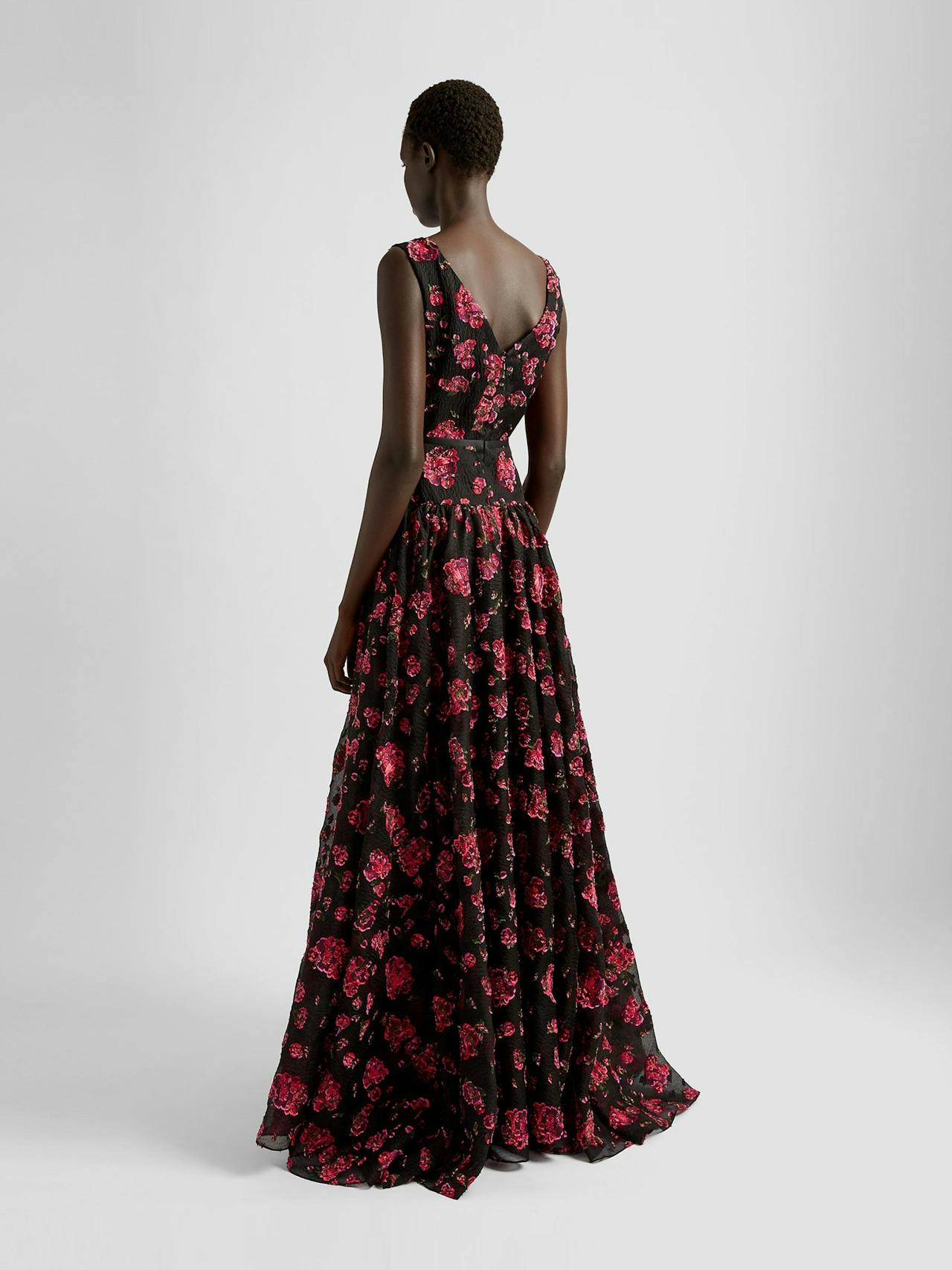 Sleeveless gown with gathered skirt PF24_F1G5_BTFC Erdem    - Collagerie