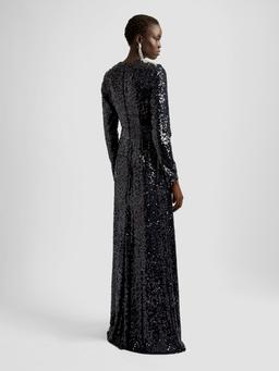 Long sleeve sequin gown PF24_F1G905_NSX Erdem    - Collagerie