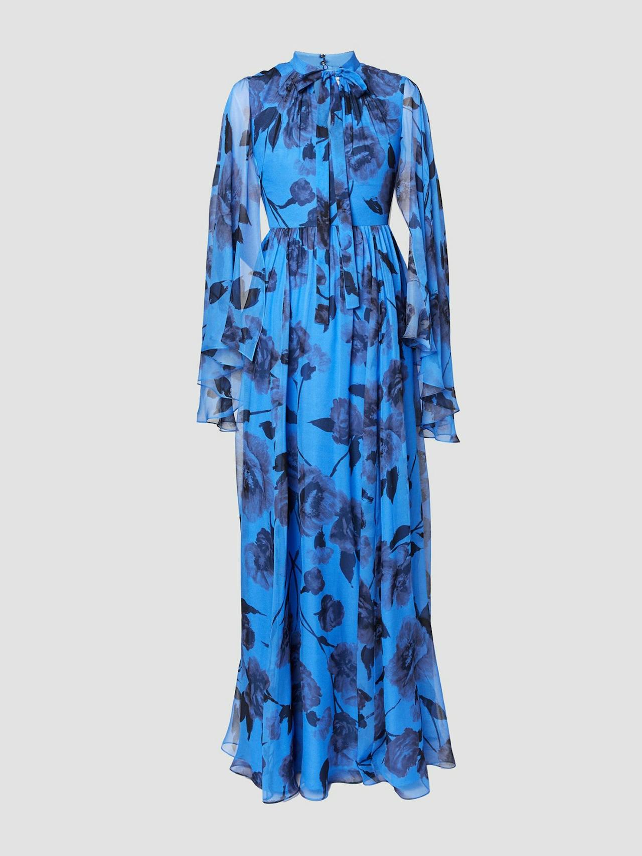 Blue long sleeve gown PF24_F1G907_BLVSV Erdem    - Collagerie