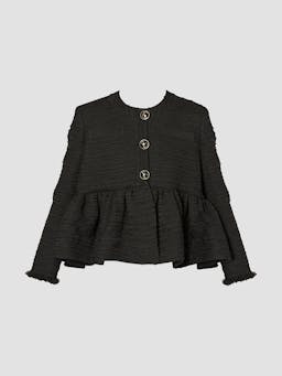 Crop jacket with peplum PF24_F1J1_BTW Erdem    - Collagerie