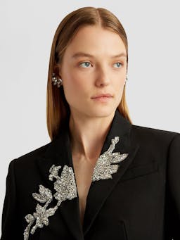 Tailored embroidered blazer PF24_F1J5_BGP Erdem    - Collagerie