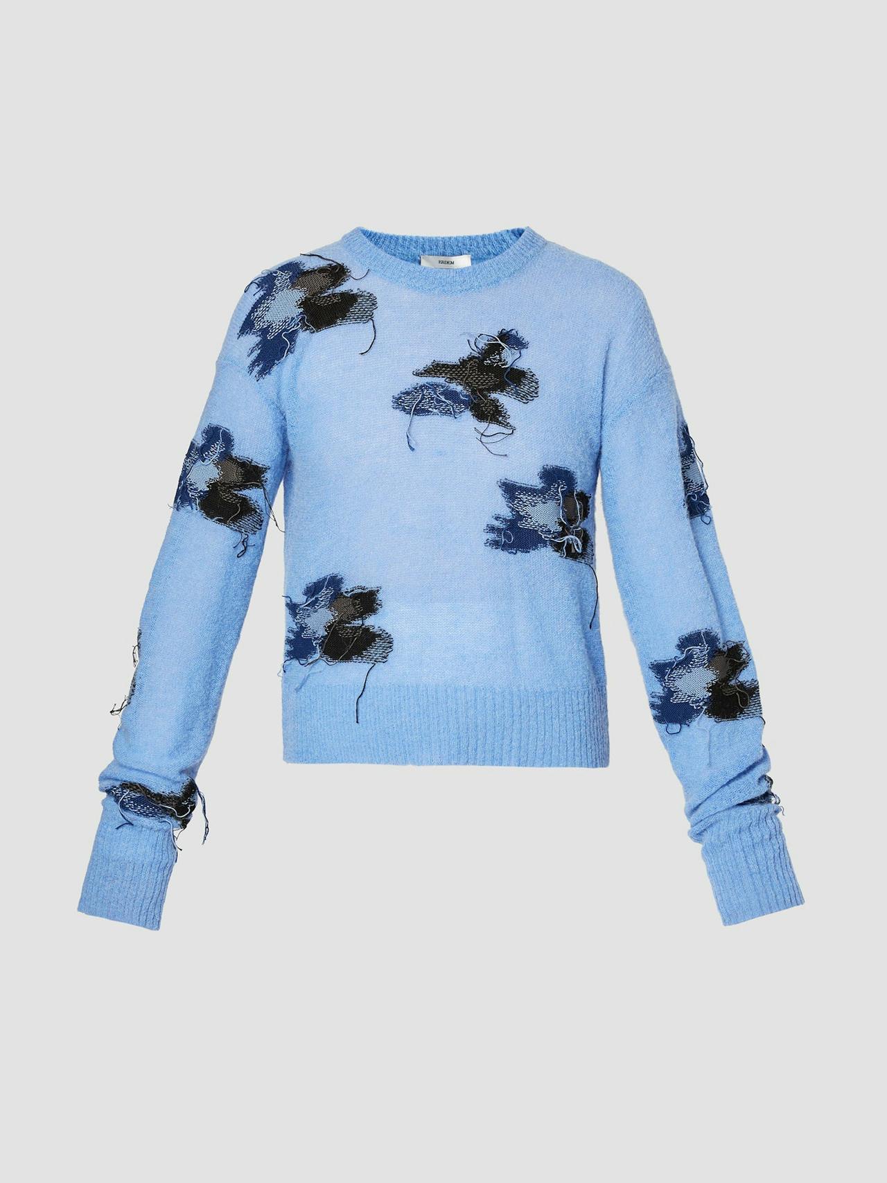 Blue Intarsia jumper