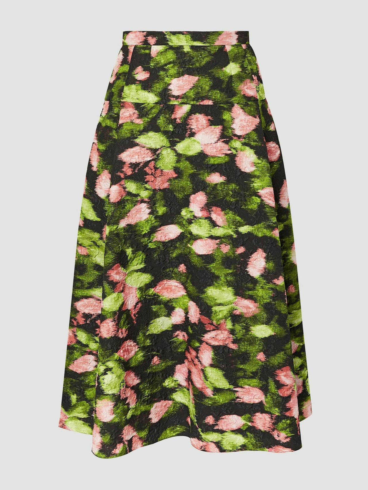 Multicoloured gathered voluminous skirt