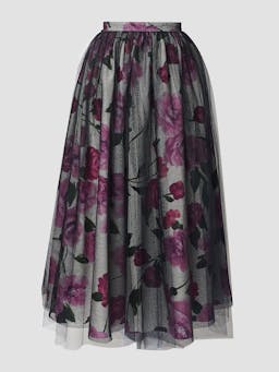 Midi skirt with tulle overlay PF24_F1S8_PIVCF Erdem    - Collagerie