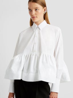 Blouse with ruffle detail PF24_F1T2_WCP Erdem    - Collagerie