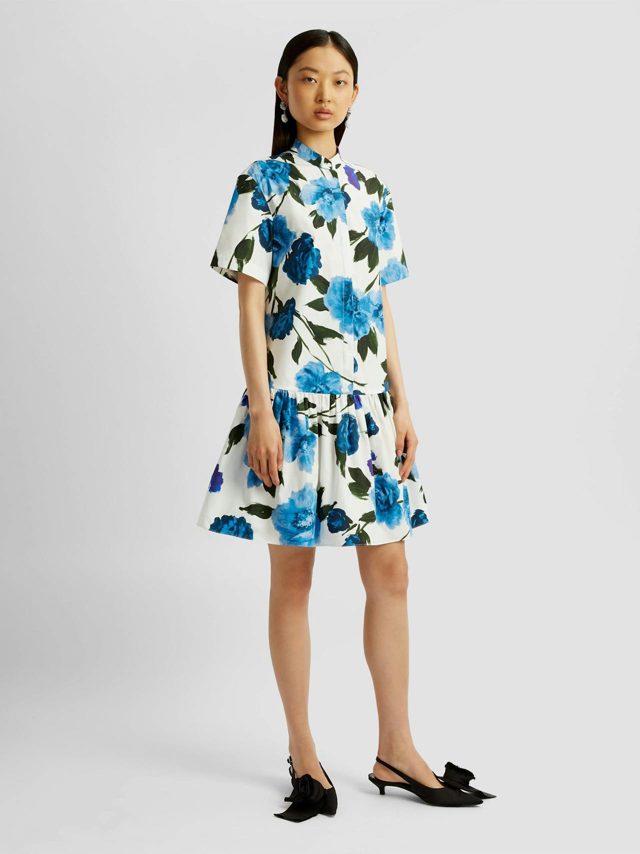 Short sleeve short shirt dress PF24_R1D32_WBVHCP Erdem    - Collagerie