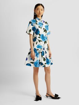 Short sleeve short shirt dress PF24_R1D32_WBVHCP Erdem    - Collagerie