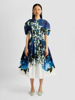 Short sleeve a line midi dress PF24_R1D41_BLVCF Erdem    - Collagerie