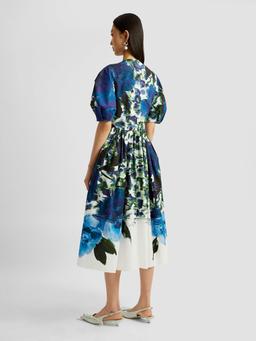 Short sleeve a line midi dress PF24_R1D41_BLVCF Erdem    - Collagerie