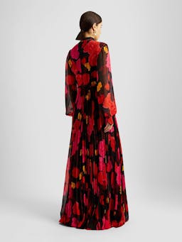 Long sleeve gown with pleated skirt PF24_R1G4_BVPV Erdem    - Collagerie