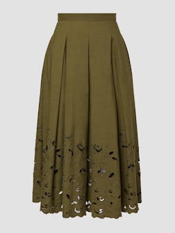 Volume hem pleat detail skirt PF24_R1S2_GCCB Erdem    - Collagerie