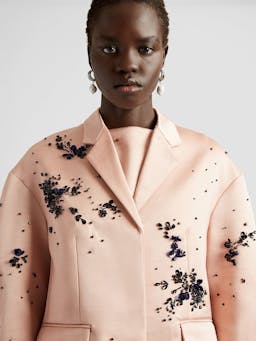 Pink boxy crop jacket PF24_S1J1_PIEDS Erdem    - Collagerie