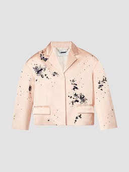 Pink boxy crop jacket PF24_S1J1_PIEDS Erdem    - Collagerie