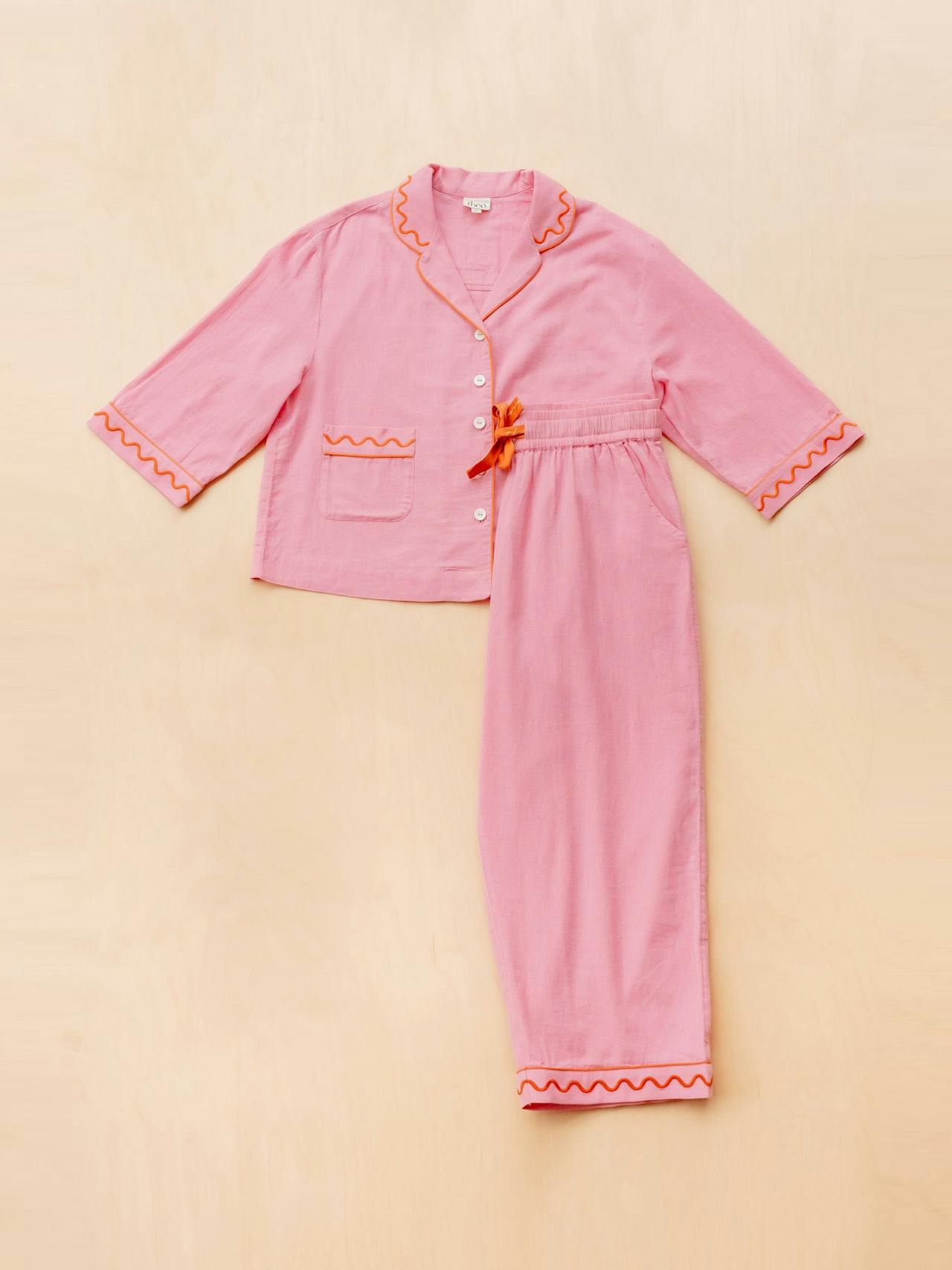 Pink cotton and linen pyjamas Sleepwear TBCo    - Collagerie