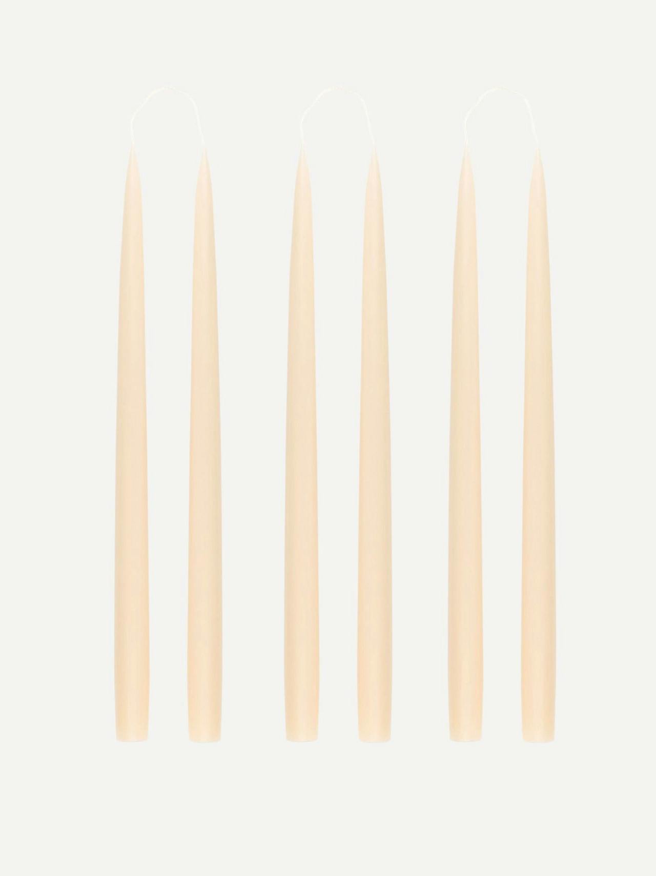 Danish taper candles in plaster, set of 6 Candles & Candleware Rebecca Udall    - Collagerie