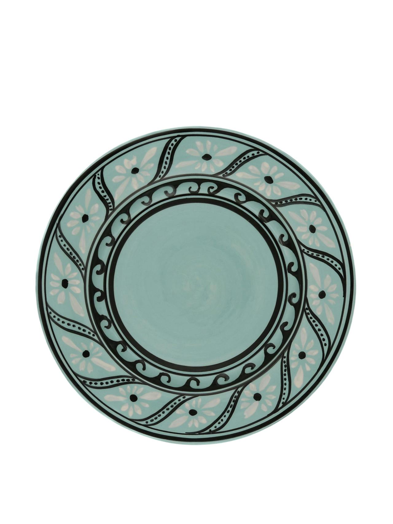 Gigi aqua dinner plate