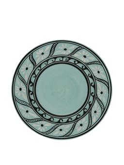 Gigi aqua dinner plate Interiors Carolina Irving & Daughters    - Collagerie