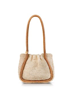 Negara mini raffia gathered tote Handbag STELAR    - Collagerie