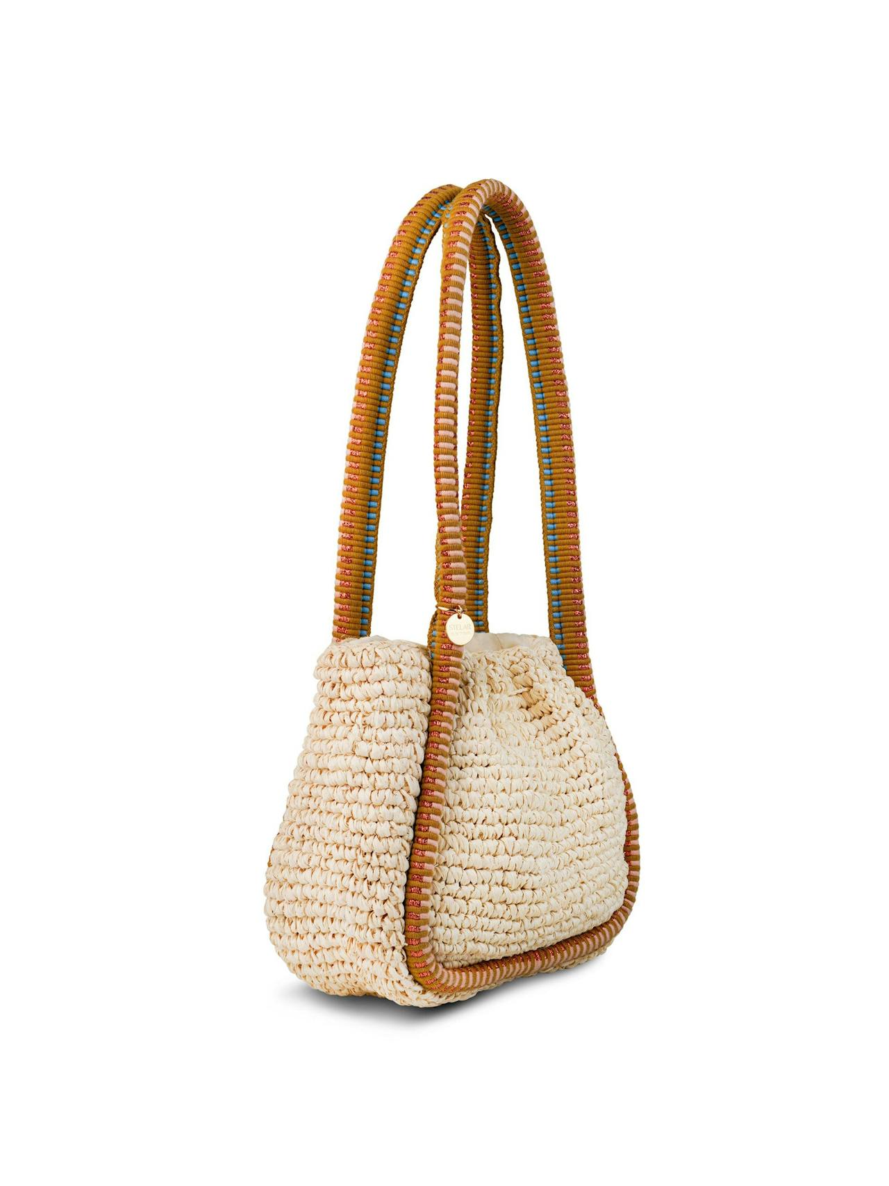 Negara mini raffia gathered tote Handbag STELAR    - Collagerie