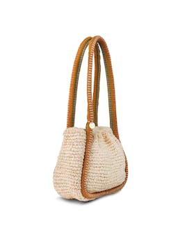 Negara mini raffia gathered tote Handbag STELAR    - Collagerie