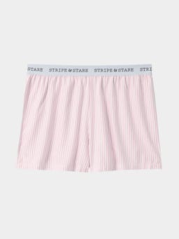 Pink stripe soft brushed woven pyjama shorts Ecovero Pyjama Shorts Stripe & Stare    - Collagerie