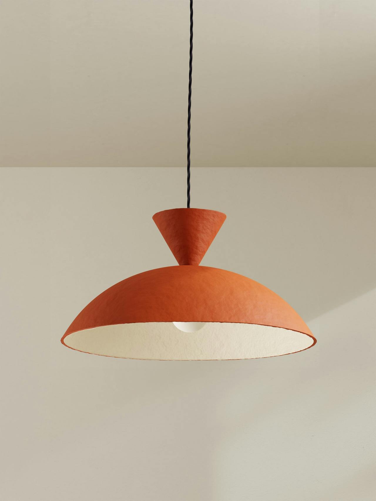 Cloche pendant light Interiors Palefire UK Brick Red  - Collagerie