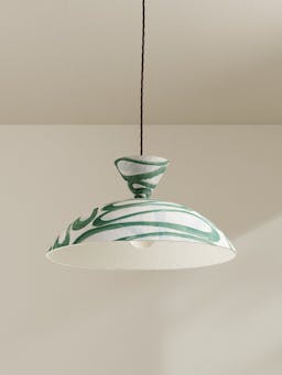 Cloche pendant light Interiors Palefire EU Green Serpent  - Collagerie